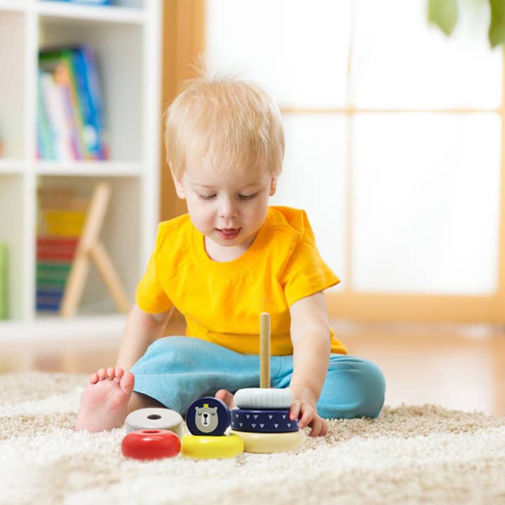 Leo & Friends - Wholesale Stacking Rings Game - Baby - Leo & Friends Wooden Stacking Toys, 6 Wooden Rings8