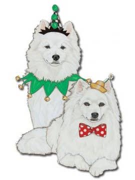 American Eskimo Magnet Wooden for wholesale by Pipsqueak Productions