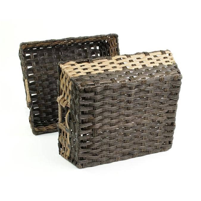 Buhi Imports - Wholesale Decorative Tray - Woven Tray Rectangle Natural/Brown1