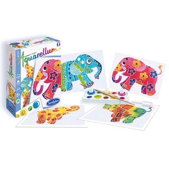 Paint by Numbers - Aquarellum Elephants - Small for wholesale by Just Imagine Toys