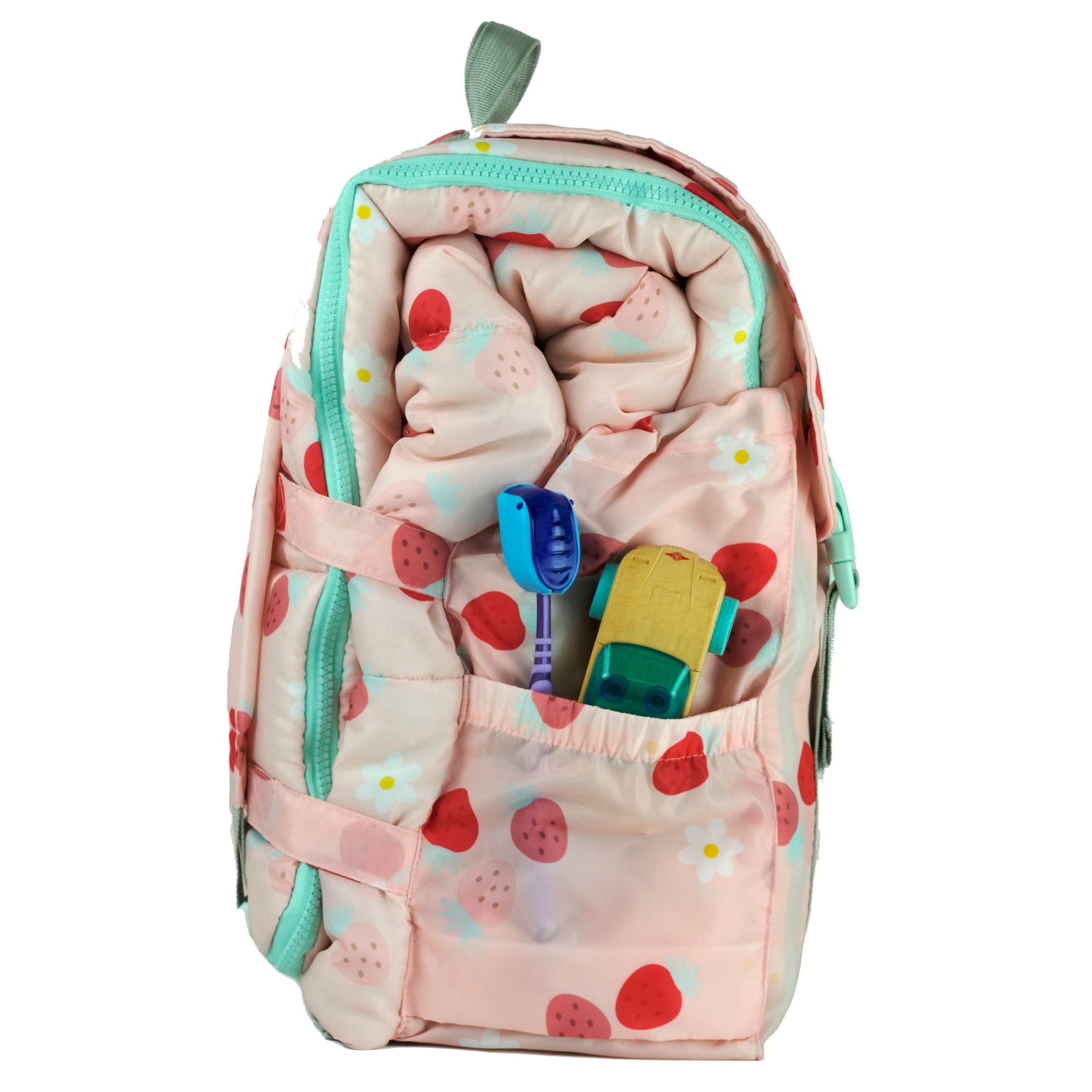 Mimish - Wholesale Sleeping Bag - Kids - Sleep-N-Pack: Packable Sleeping Bag, Little Kid 3-6 yrs - Strawberries & Daisies6