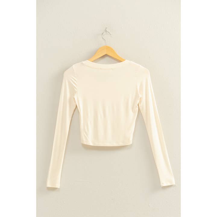 HYFVE - Wholesale Shirt - Women's - Cropped Scoop Neck Long Sleeve Top17