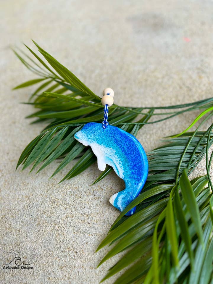 Manatee Ocean Ornament for wholesale by NMinnick Designs