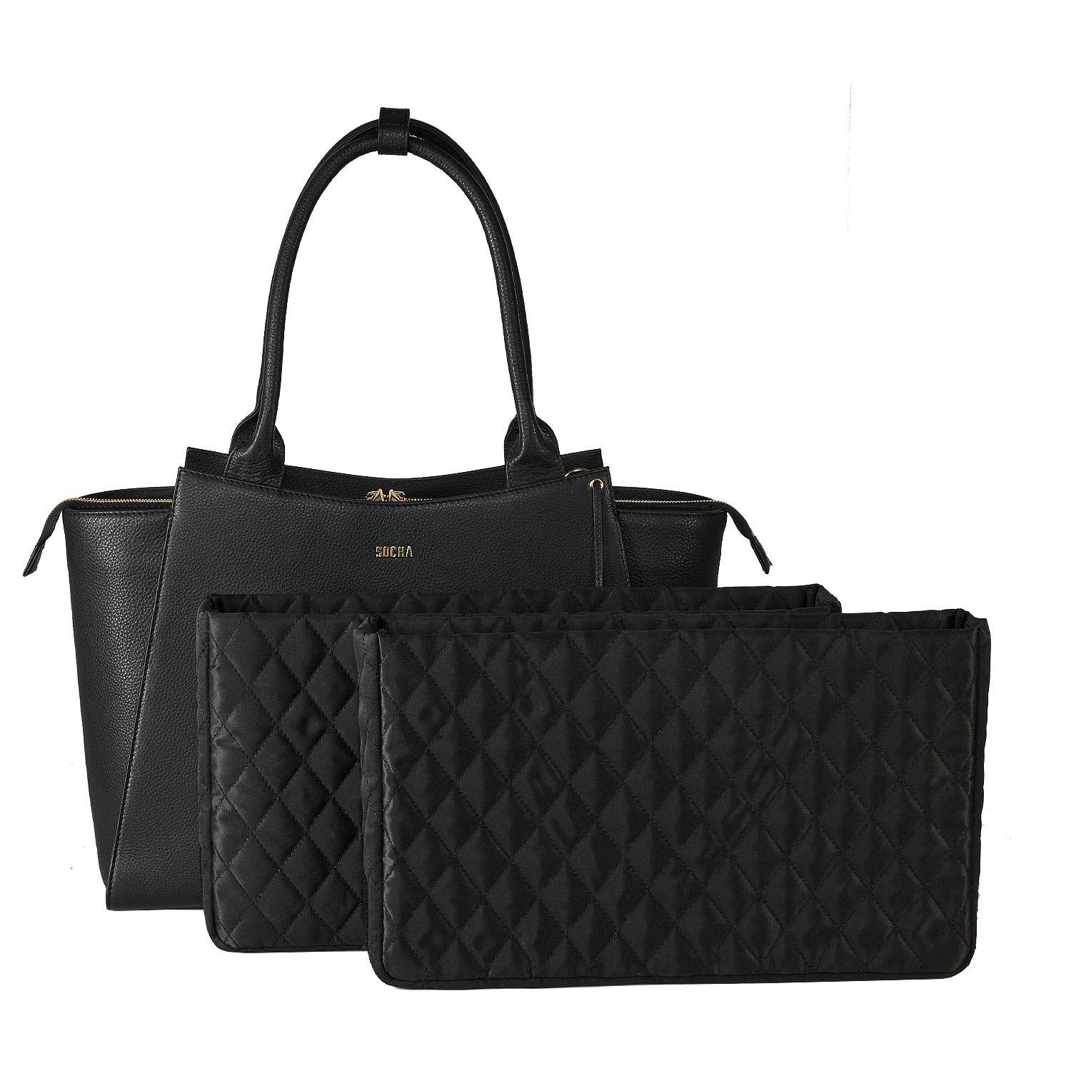 Socha - Wholesale Laptop Bag - Women's - Laptop bag/business bag leather - caddy black 17 inch4