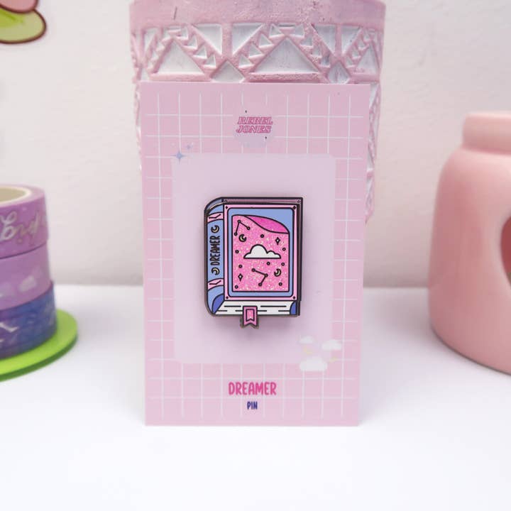 RebelJones - Wholesale Lapel Pin/Button - Dreamer Book Pin