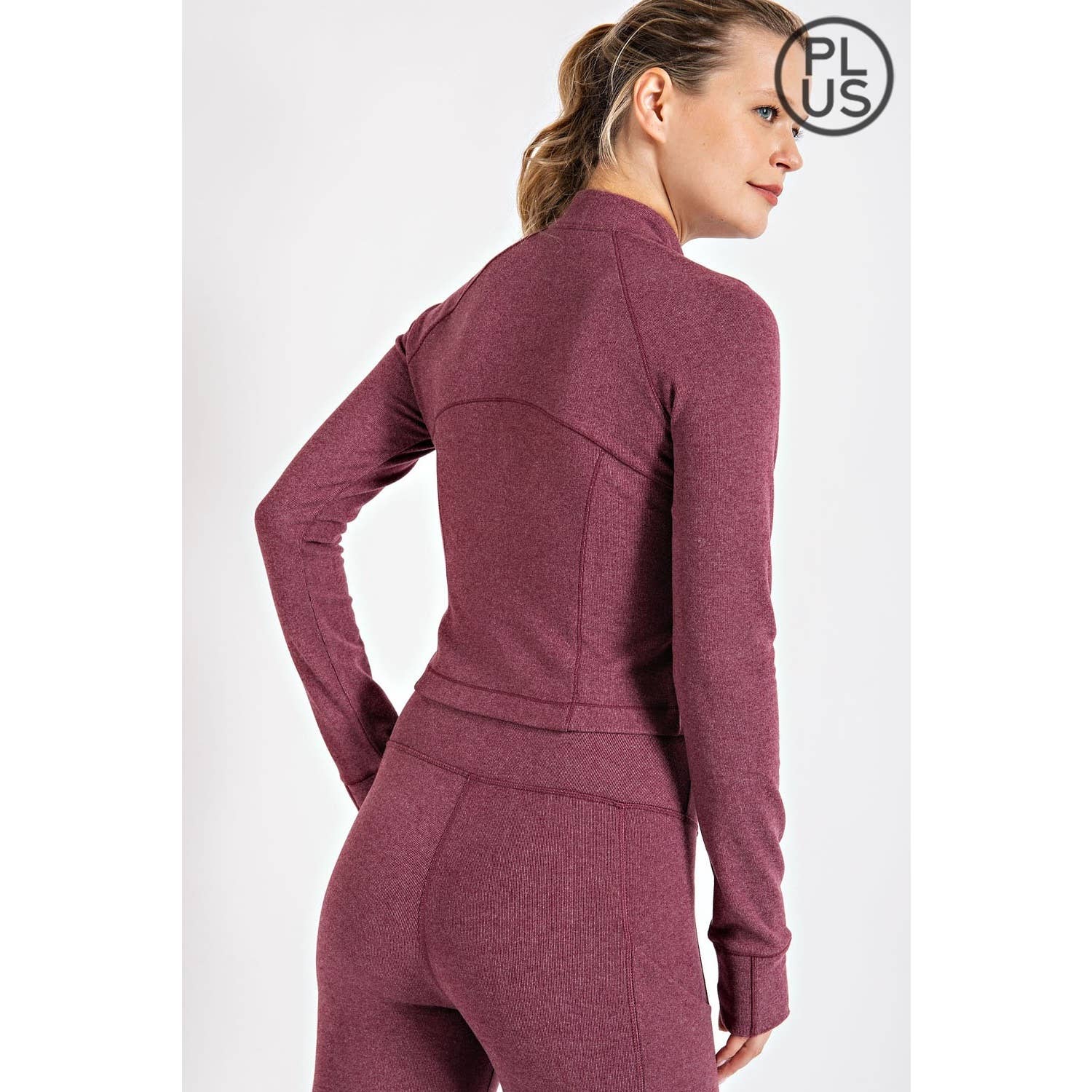 Rae Mode - Vente Chemise – femme - HAUT CÔTELÉ À MANCHES LONGUES ET COL MONTANT BROSSÉ DE GRANDE TAILLE18