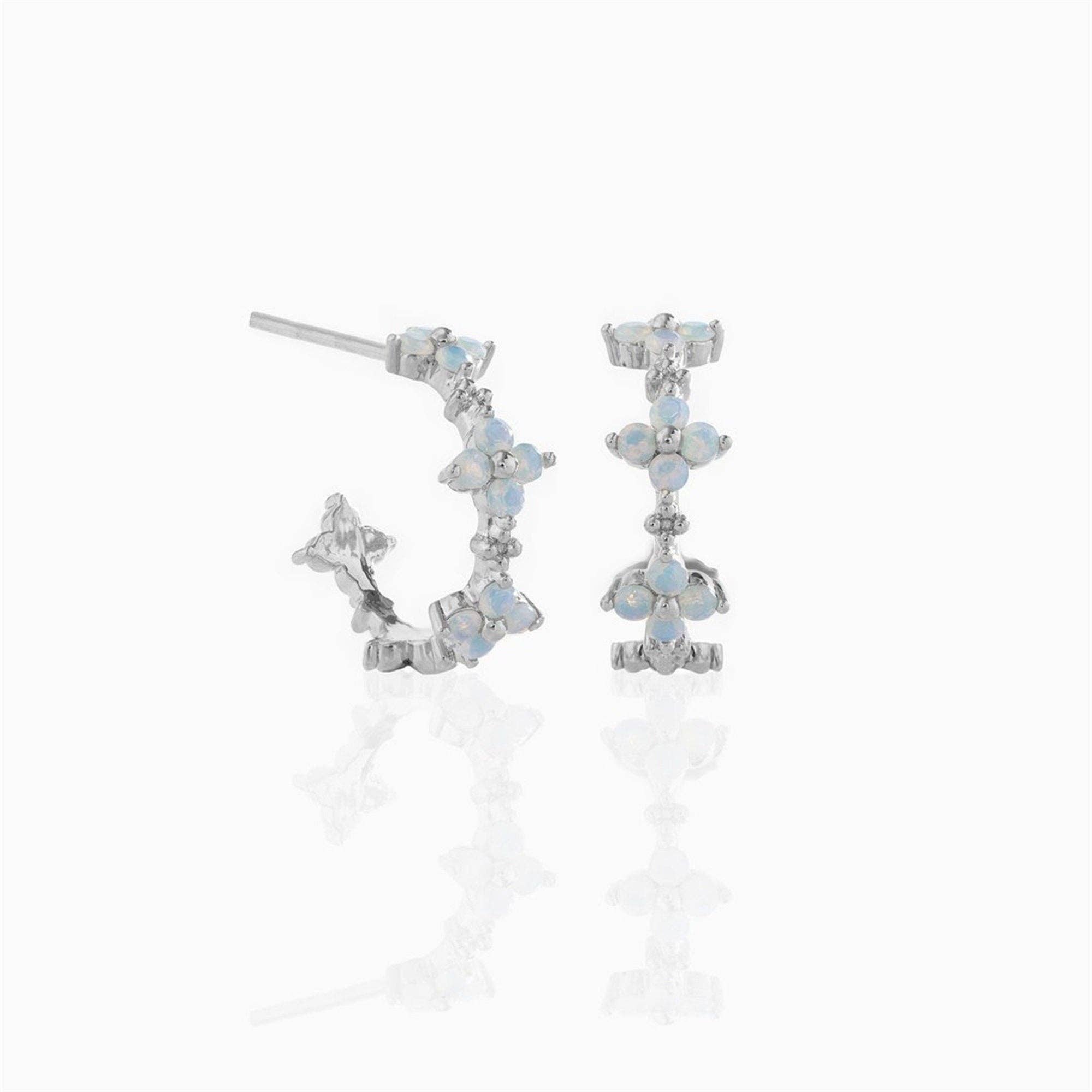 Perimade & Co. LLC – Brincos de argola por atacado – Brincos de Argola Azul em Cobre Sólido Dourado1