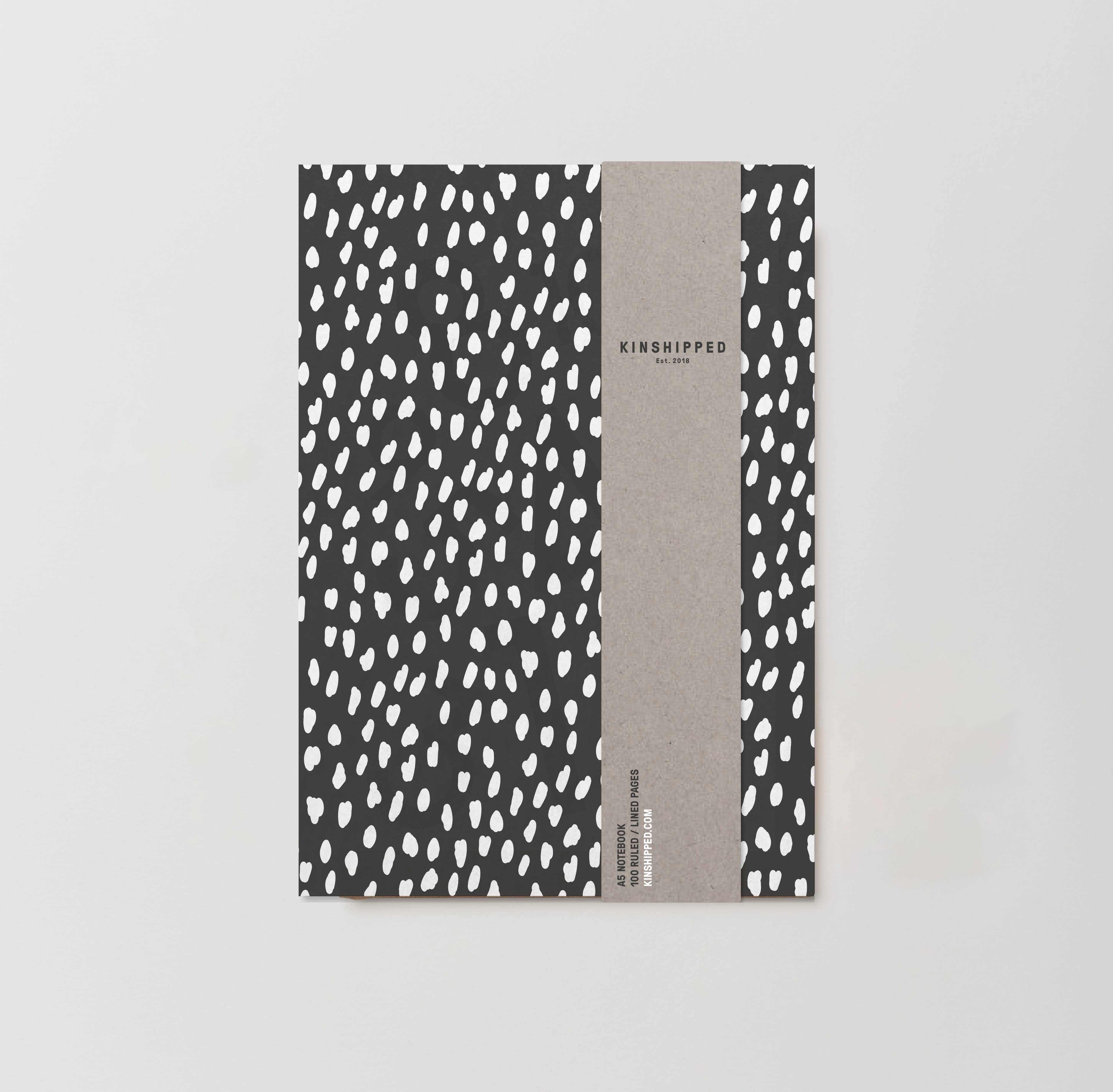 Kinshipped - Wholesale Notebook - A5 PRINT NOTEBOOKS - GRID/LEOPARD/BLOCK/DASH2