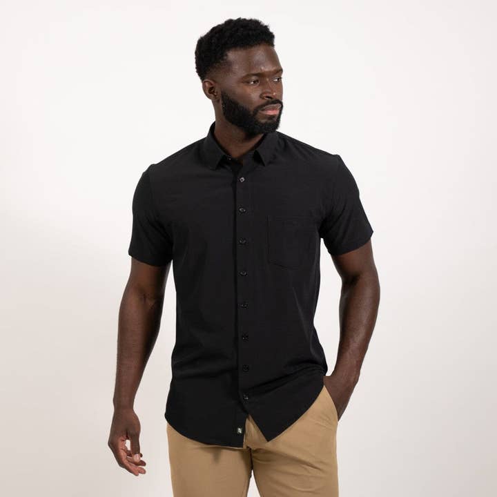 Camicia elegante Black Hustle - Manica corta per la vendita all'ingrosso da parte di Tough Apparel