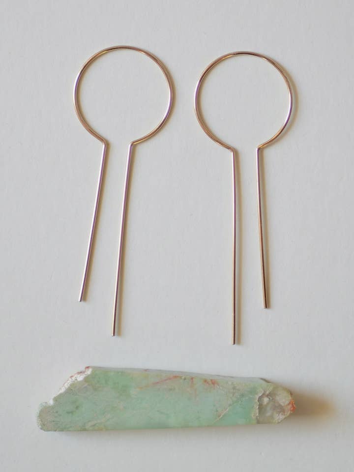 Waxing Moon Beam Threader Earring - Large for wholesale by Telle of the Hills