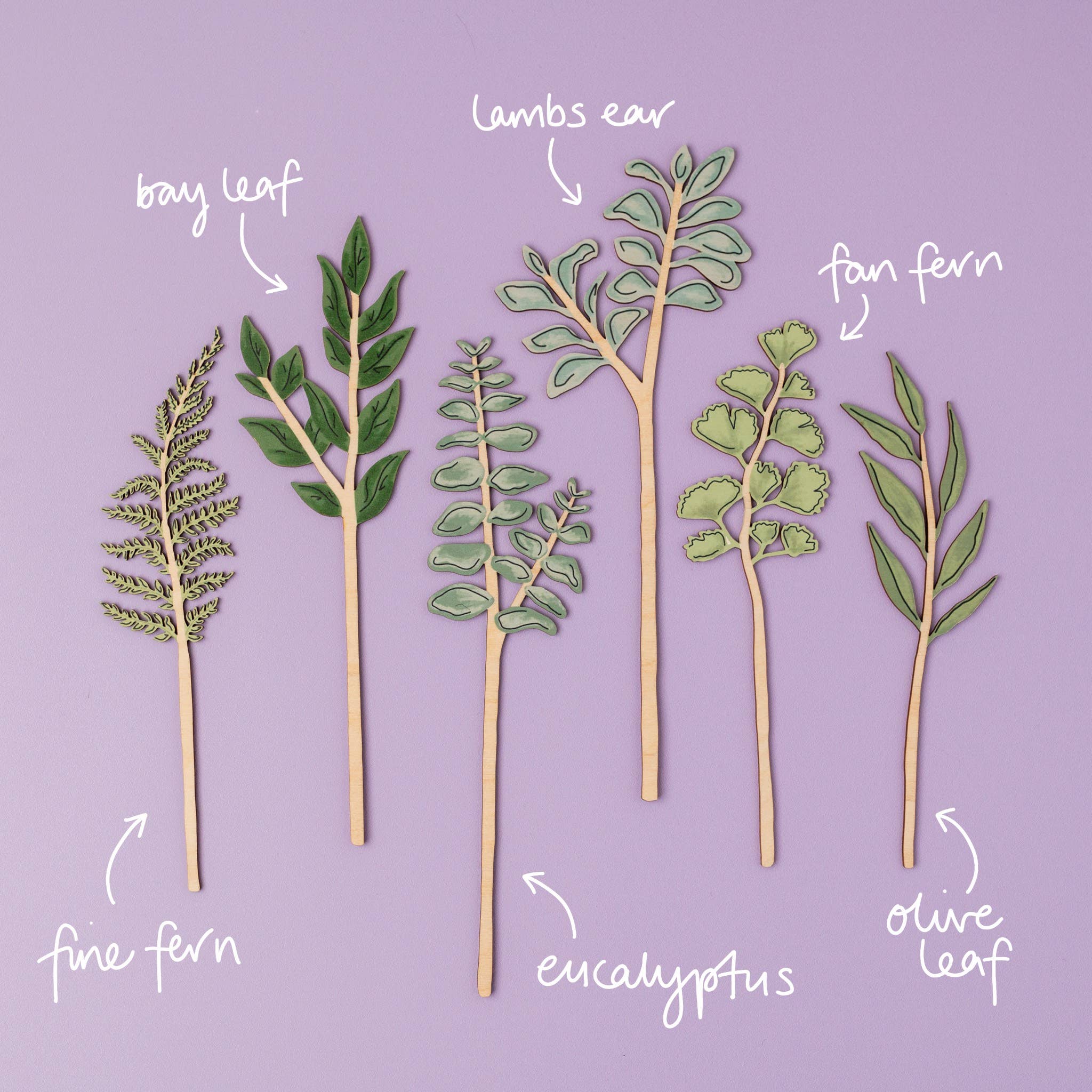 DaphneRosa – wholesale Artificial flowers – Wooden Leaf Stem - Fan Fern - Sustainable Flower - UK Made1