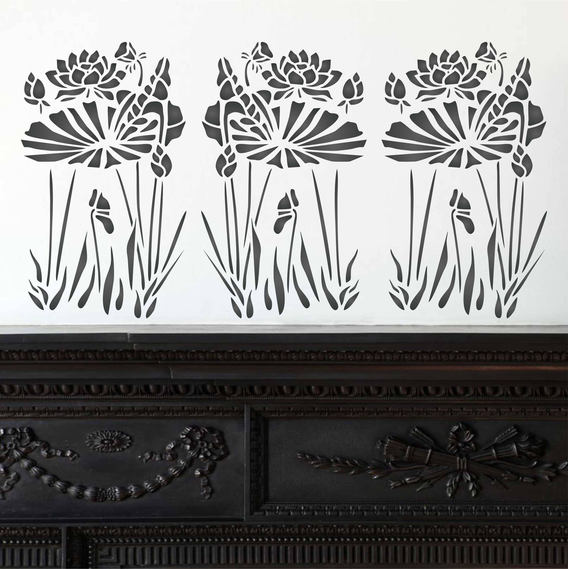 Craft Kreatively - Wholesale Stencil/Craft Die - Water Plants Stencil | Reuseable | Mylar | 1 size3