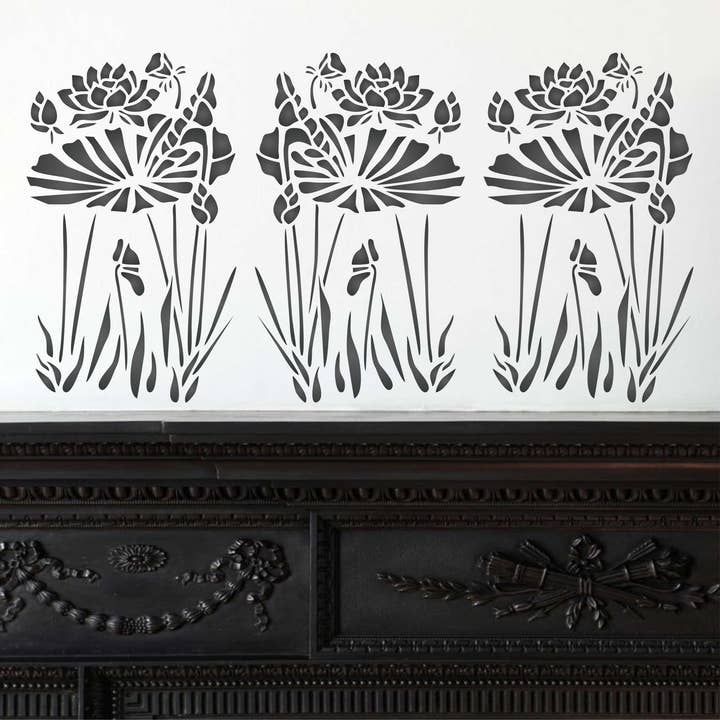 Craft Kreatively - Wholesale Stencil/Craft Die - Water Plants Stencil | Reuseable | Mylar | 1 size3