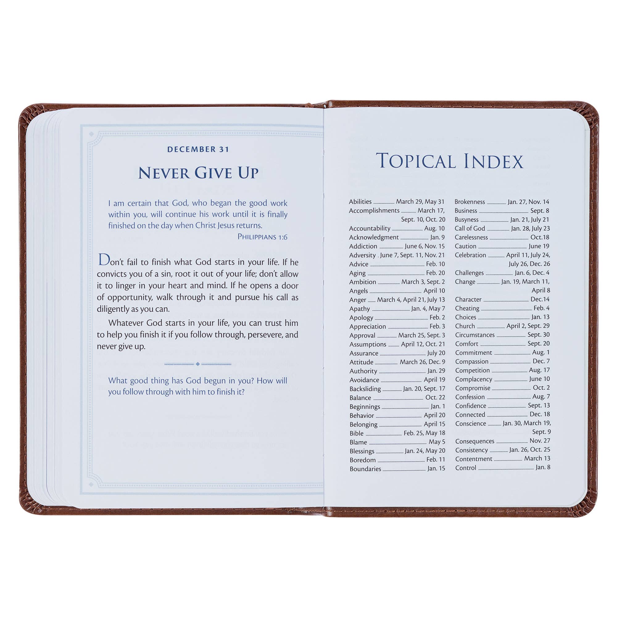 Christian Art Gifts - Wholesale Religion Book - Devotional Be Strong & Steadfast Faux Leather3