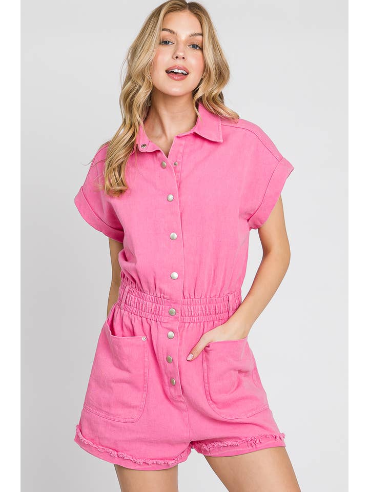 Sewn and Seen - Venta al por mayor Peto - Mujer - Mameluco de mezclilla con botones y bolsillos9