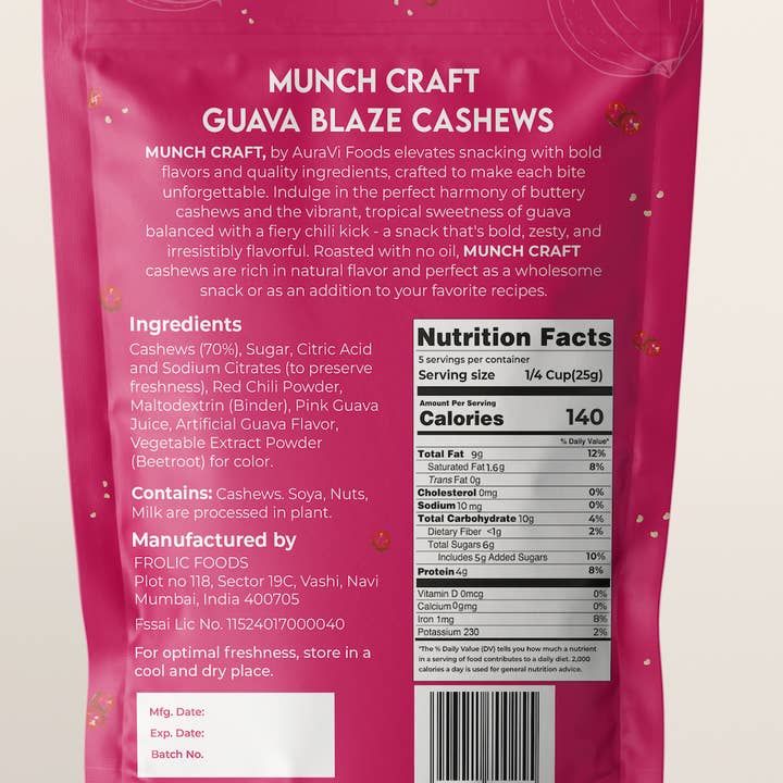 Munch Craft - Wholesale Nuts - Guava Blaze Cashews1