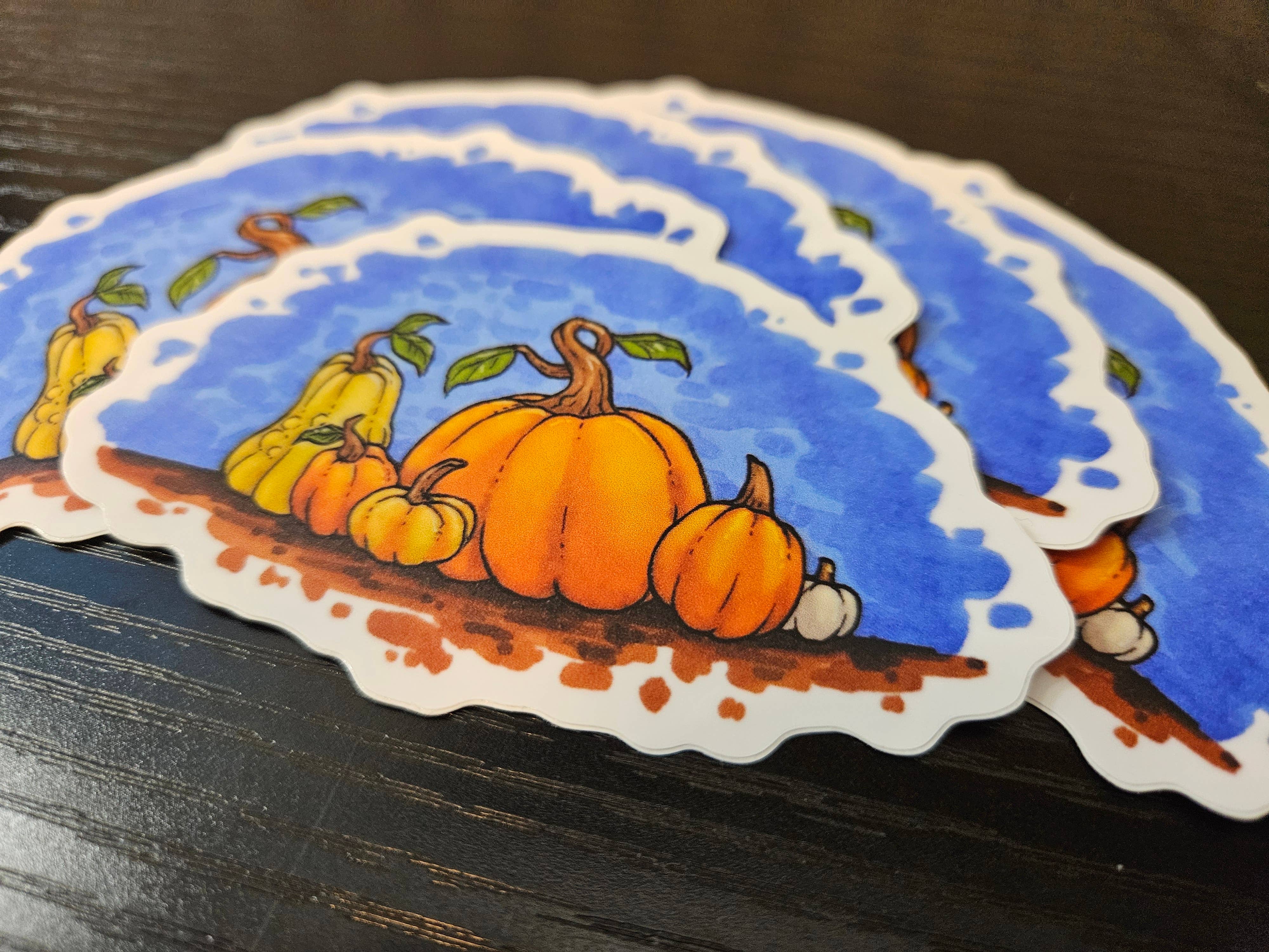 Sleepy Moth - Wholesale Sticker - Pumpkin Patch Die-cut Sticker3