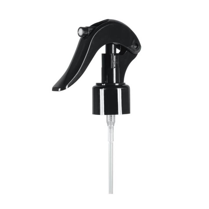 Black Mini Trigger Sprayer 24-410 Smooth, 4.2" dip tube for for wholesale by Cute Farms