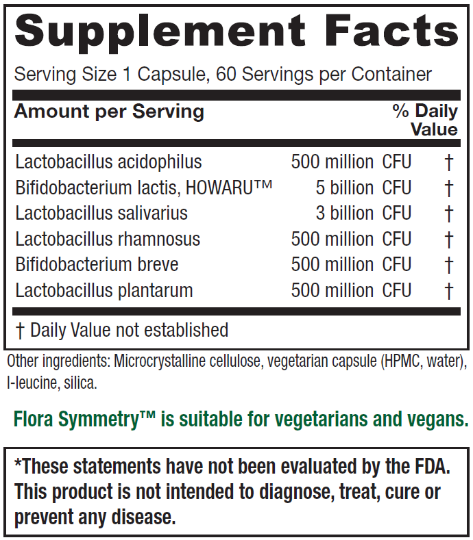 Vitanica - Wholesale Oral Supplement/Vitamin - Flora Symmetry™ / 60 caps btl2