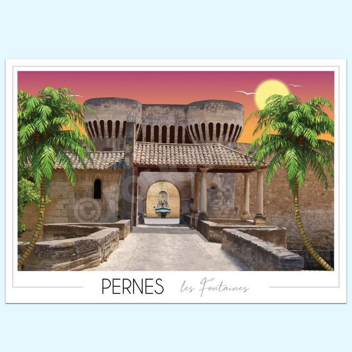 Plakat Pernes Les Fontaines – Tor Notre-Dame für den Großhandel von Foliove