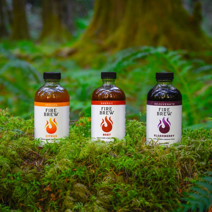 Fire Brew - Wholesale Wellness Juice/Tonic - Elderberry IMMUNE Apple Cider Vinegar Fire Cider - 8 oz1