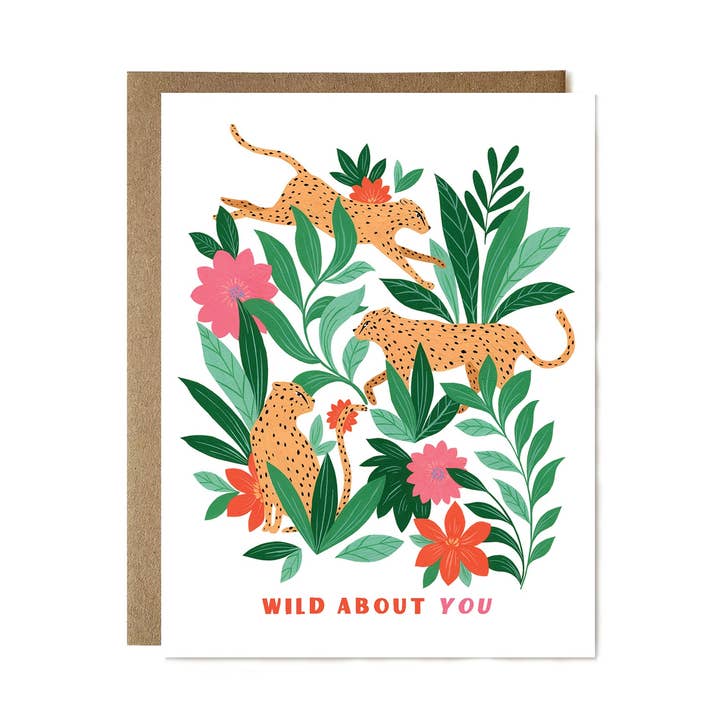 Wild About You Card for wholesale by Ula Bloom