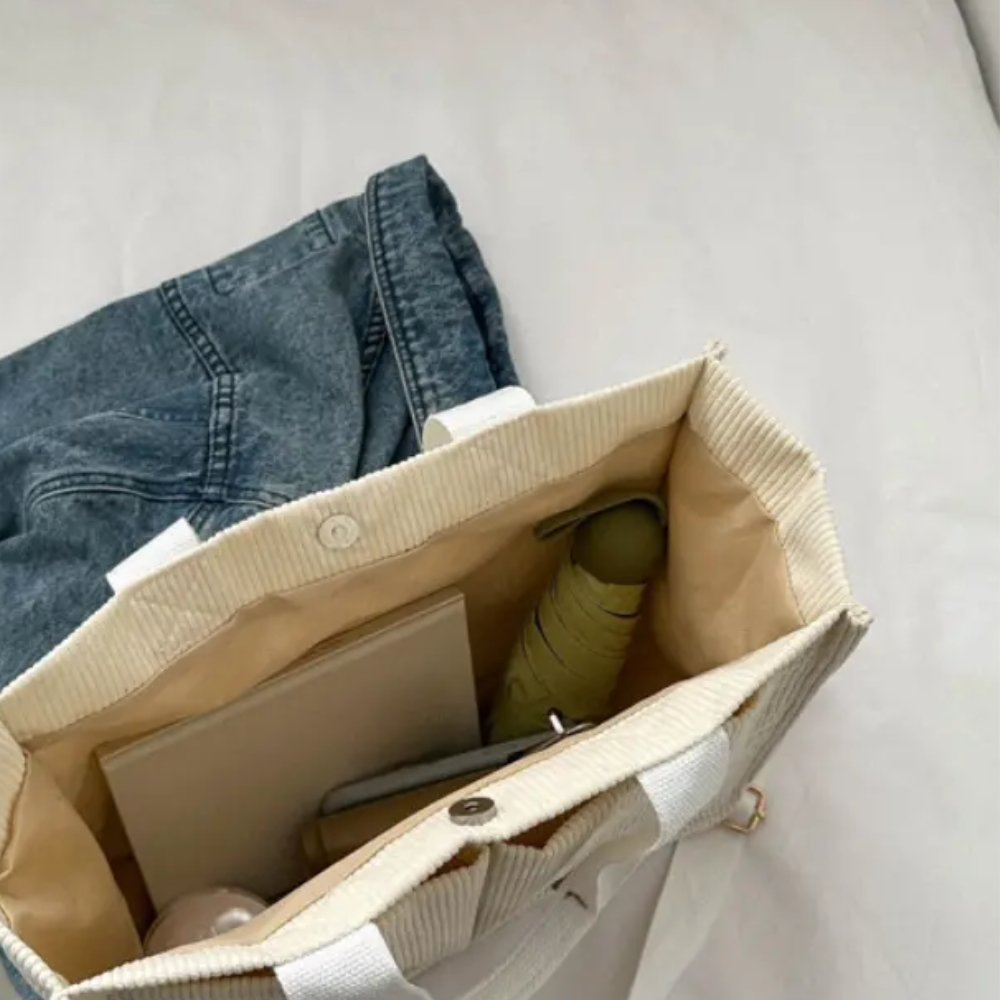 Ashlen - Wholesale Tote Bag - Women's - CORDUROY LARGE CAPACITY BAG4