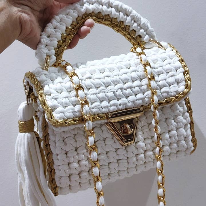 CHQEL - Wholesale Clutch Bag - Women's - CHQEL Evening Clutch Bag for Women, Handmade Crochet Wedding
