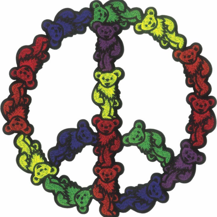 Ryggmärke - Grateful Dead - Jerry Bear Regnbåge Fred - 9,5" för wholesale av Square Deal Recordings & Supplies
