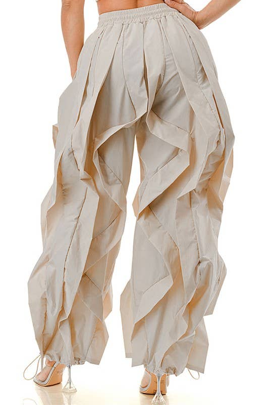 Beige High-waisted, wide-leg pants for wholesale on Faire2