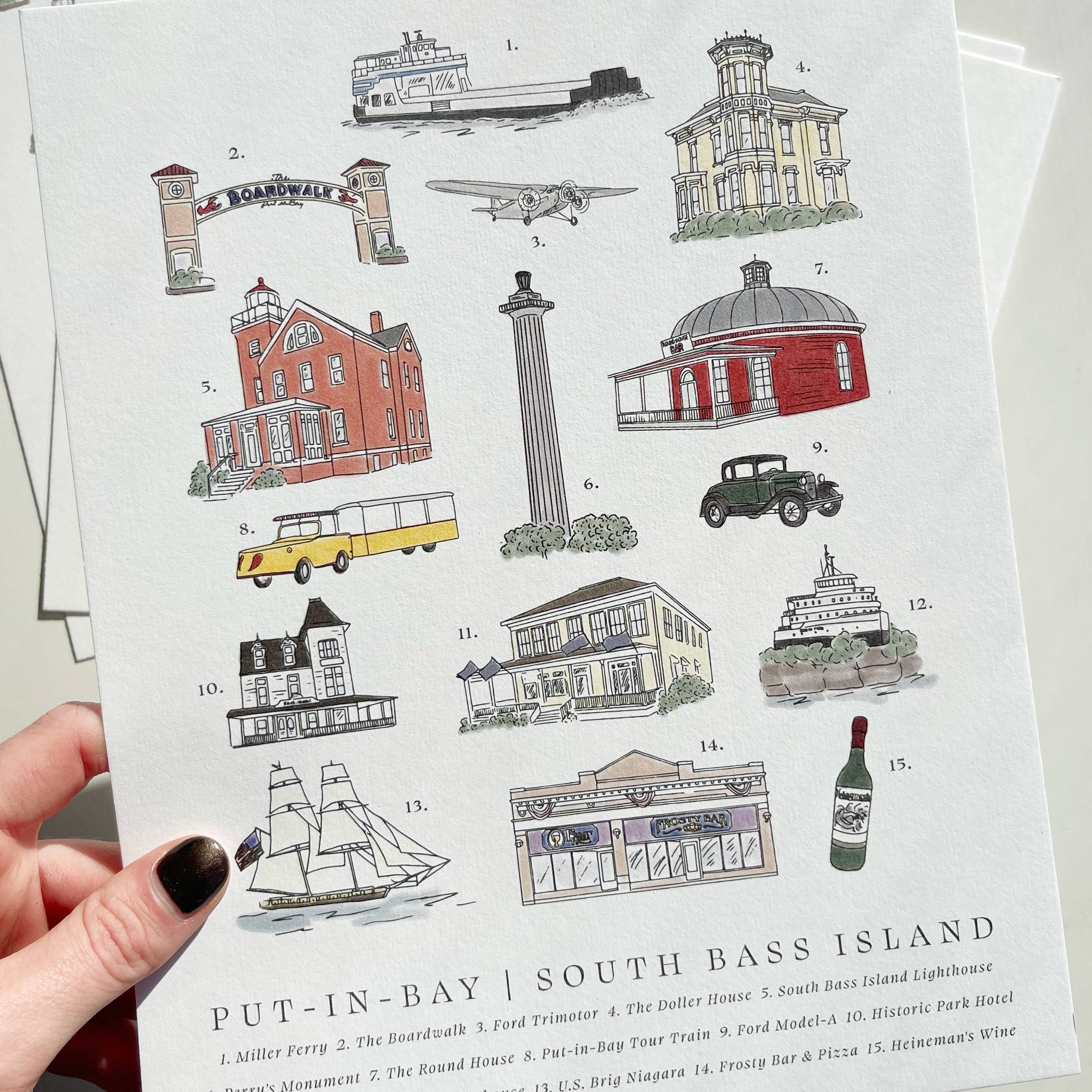Made By Victoria Laine - Wholesale Art Print - Put-in-Bay Landmark Print2