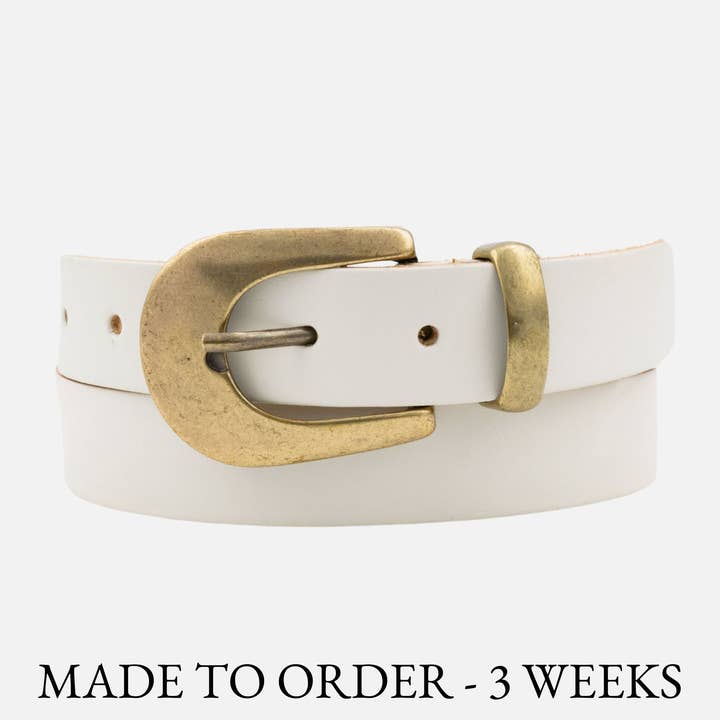 Amsterdam Heritage Leather Belts, Bags, Jackets & Apparel - Vente Ceinture – femme - FABRIQUÉ SUR COMMANDE Annie | Ceinture fine en cuir avec boucle dorée pour femme27