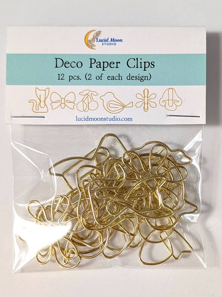 Pack assortiment de trombones en forme d'or pour la vente par Lucid Moon Studio, LLC