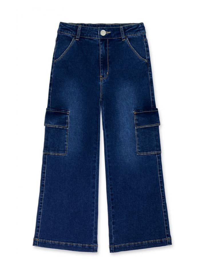 Cutie Patootie Clothing - Wholesale Jeans - Kids - GDP-23-89138A Girl Class Cargo Pocket Jeans