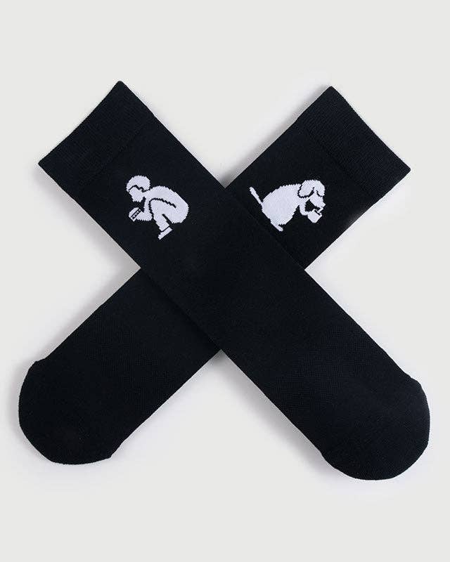 Semibold - Vendita all'ingrosso Calzini - Unisex - Calzini per uomo e cane | Calzini neri Partner Athleisure Crew