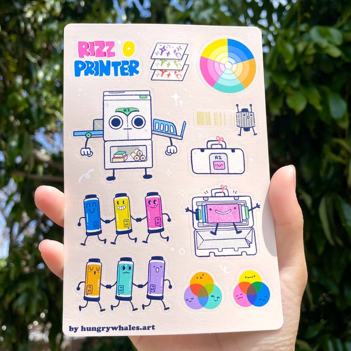 Risograph Guys Sticker Sheet for wholesale by HungryWhales