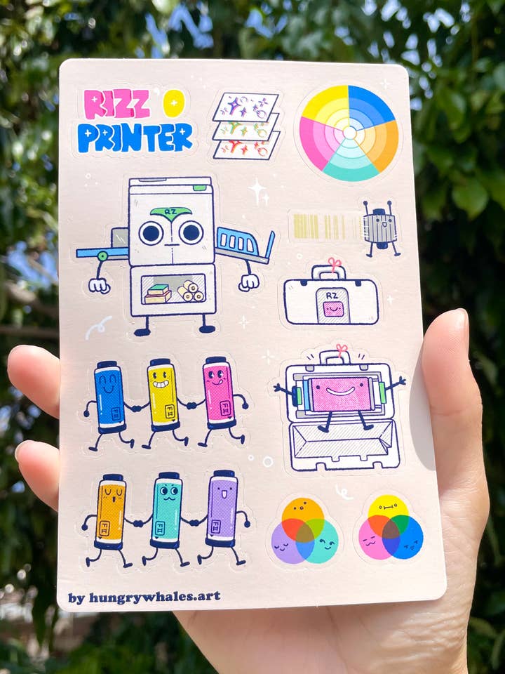 Risograph Guys Sticker Sheet for wholesale by HungryWhales