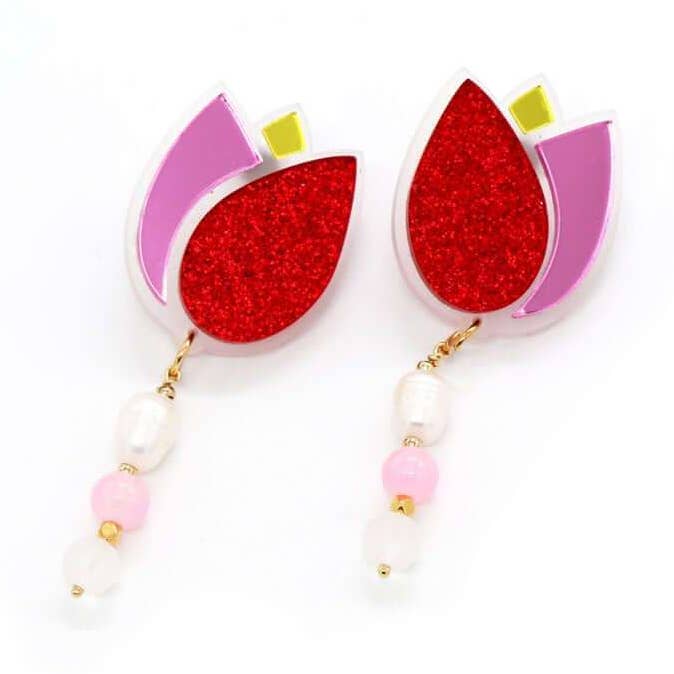 Funk Da Queen – Engroshandel Hængeøreringe og creoløreringe – Tulipaner0