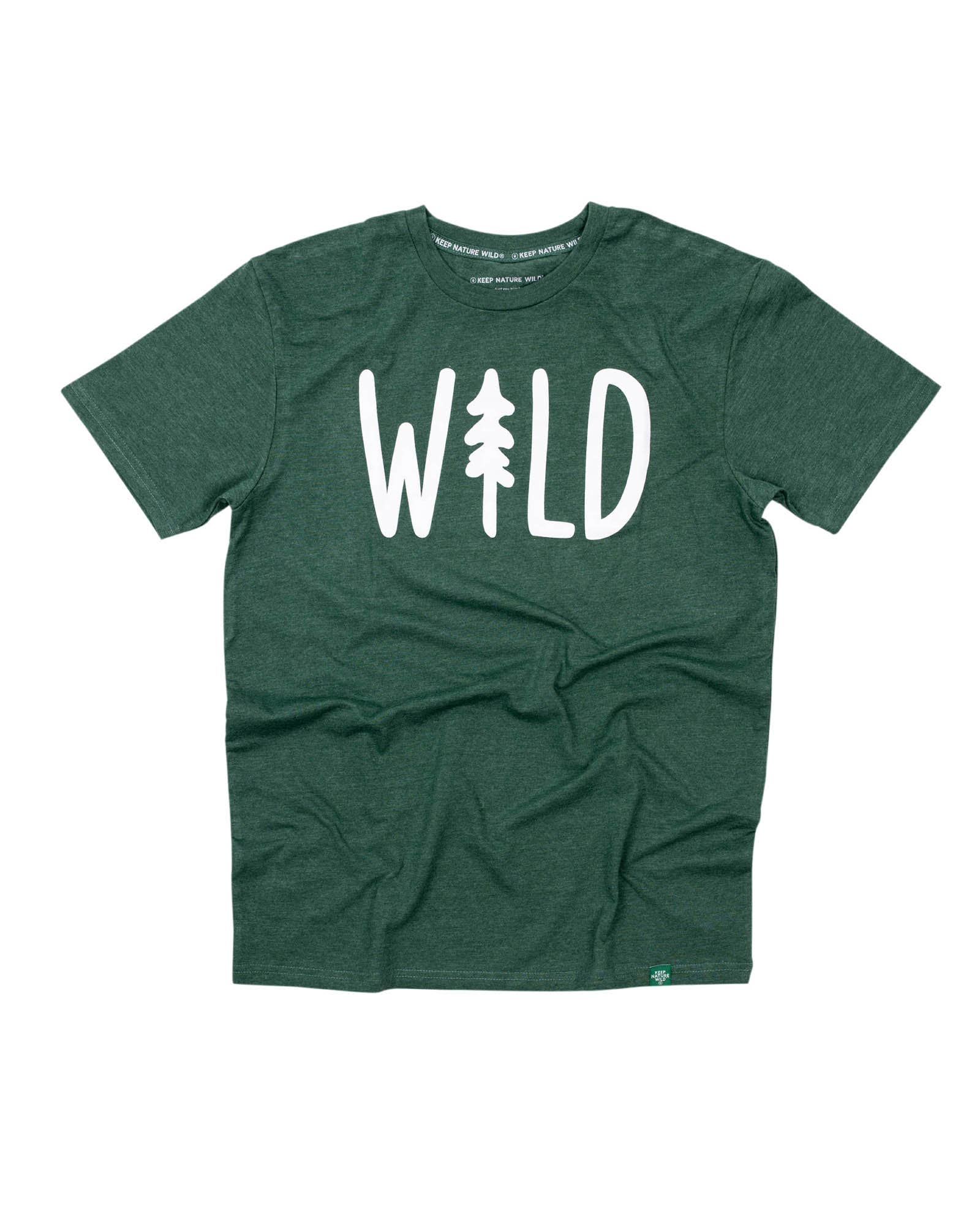 Keep Nature Wild - Wholesale Screen Printed T-Shirt - Unisex - Wild Pine Unisex Tee | Heather Forest1