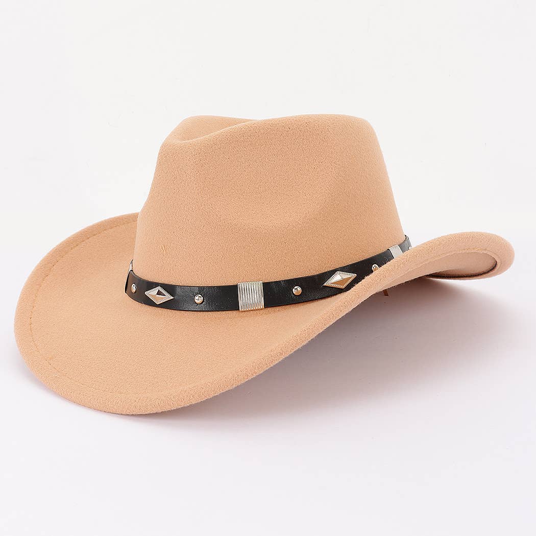 3AM BY H&D ACCESSORIES - Vente Chapeau en feutre - femme - Chapeau Fedora Western en fausse laine6