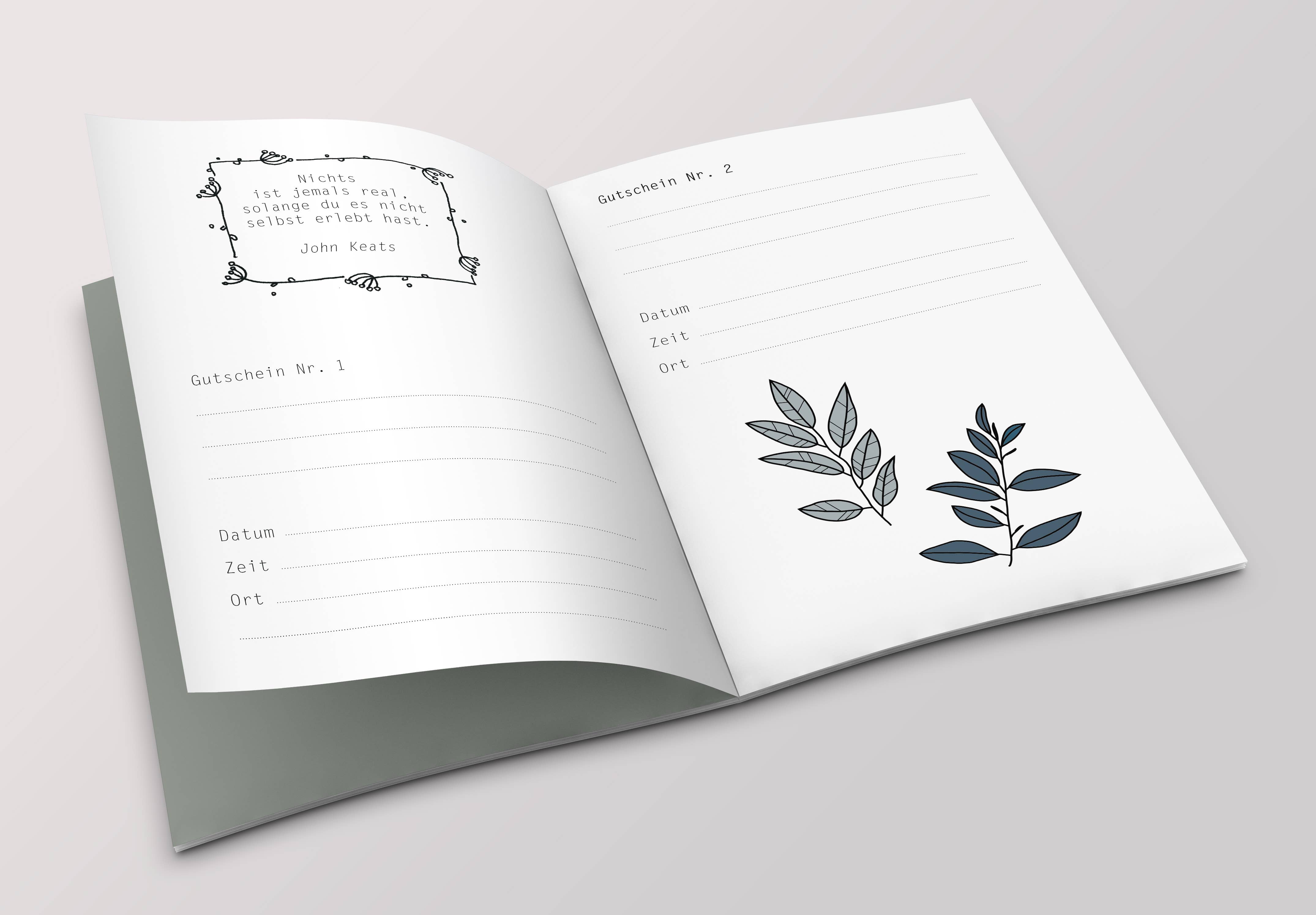 Rotberta - Wholesale Journal/Diary - voucher booklet Time Instead of Stuff, Parrot2