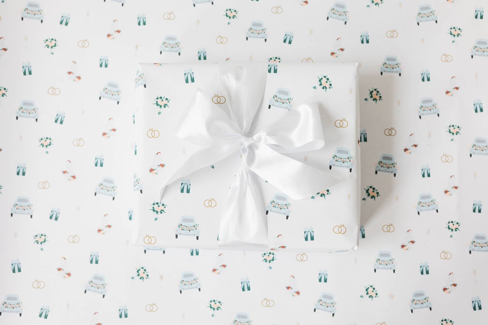 Joy Paper Co. - Vente Rouleau de papier cadeau - Rouleau continu de papier d'emballage pour motifs de mariage5
