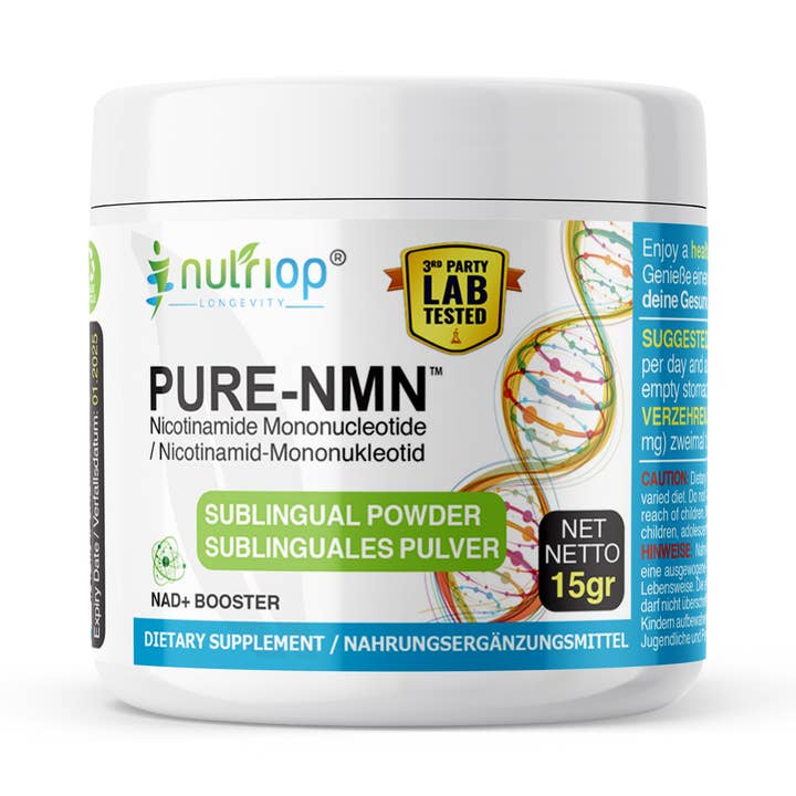 PURE-NMN Nicotinamide Mononucleotide Extreme Potency subling for wholesale by Nutriop Longevity