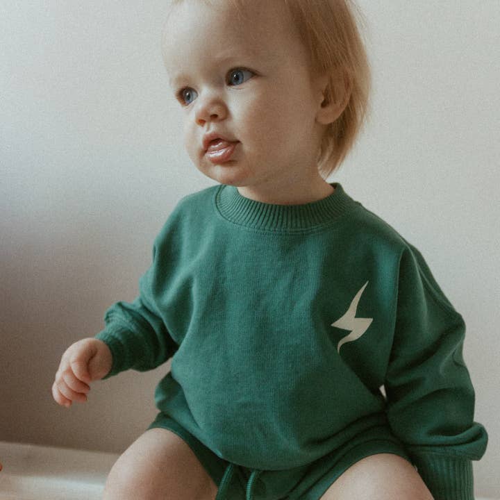 Legacy Crewneck | Bolt on Jade for wholesale by Blaze Kids Wear