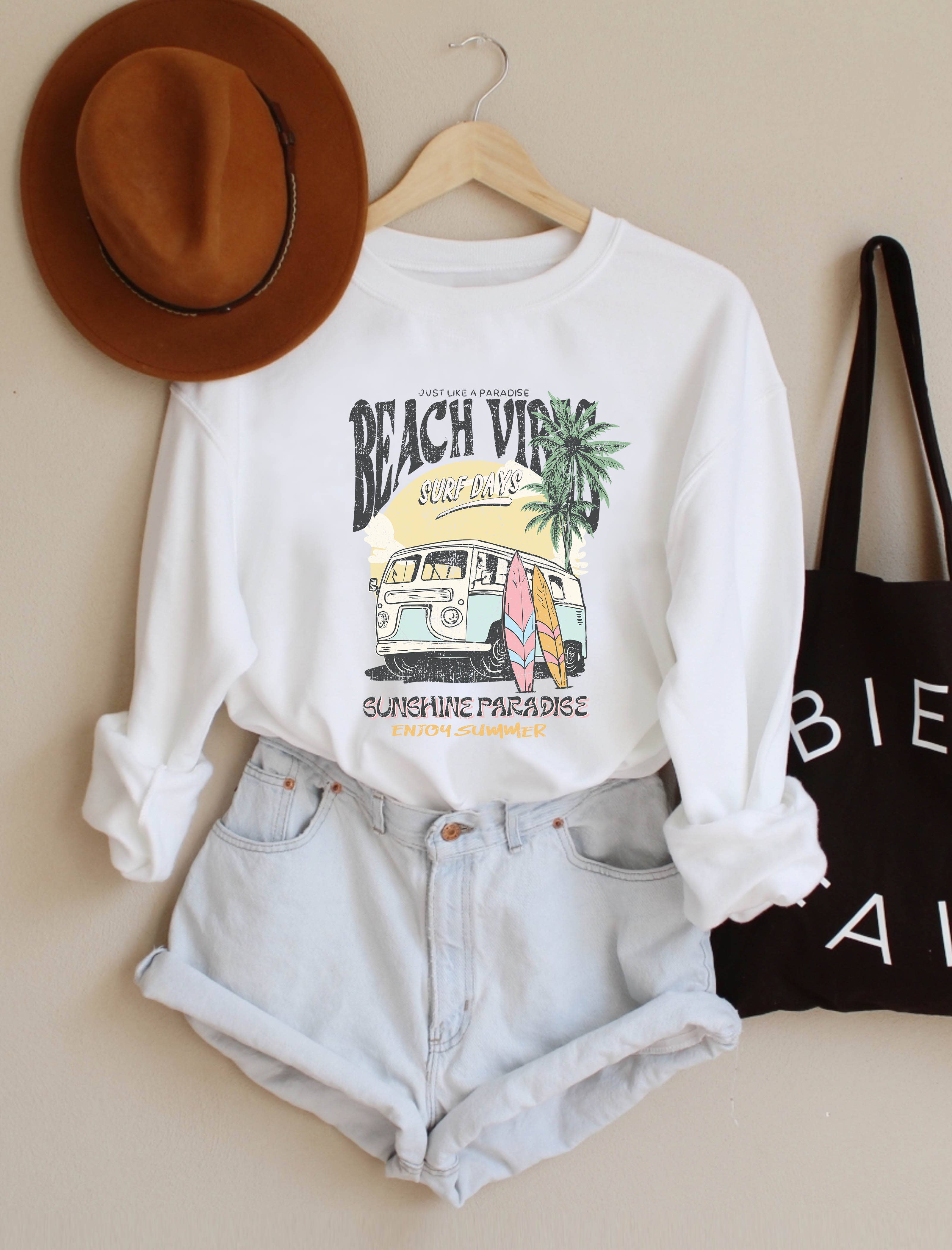 PINK NABI – wholesale Sweatshirt med tryck - Dam – Strandvibbar0