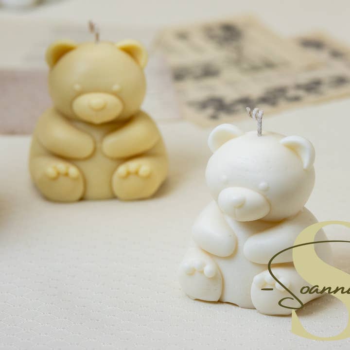 Luxury Teddy Bears, Natural Soy wax, Coconut Soy Wax, Gender reveal, Birthday, wedding. for wholesale by Soanna Candle Co.