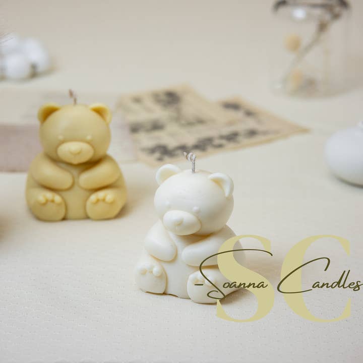 Luxus-Teddybären, natürliches Sojawachs, Kokosnuss-Sojawachs, geschlechtsspezifische Enthüllung, Geburtstag, Hochzeit. für den Großhandel von Soanna Candle Co.