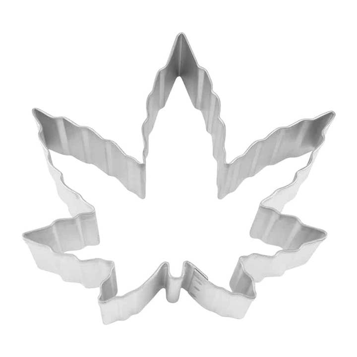 R&M International - Wholesale Cookie Cutter - Marijuana Leaf Cookie Cutter (4")1