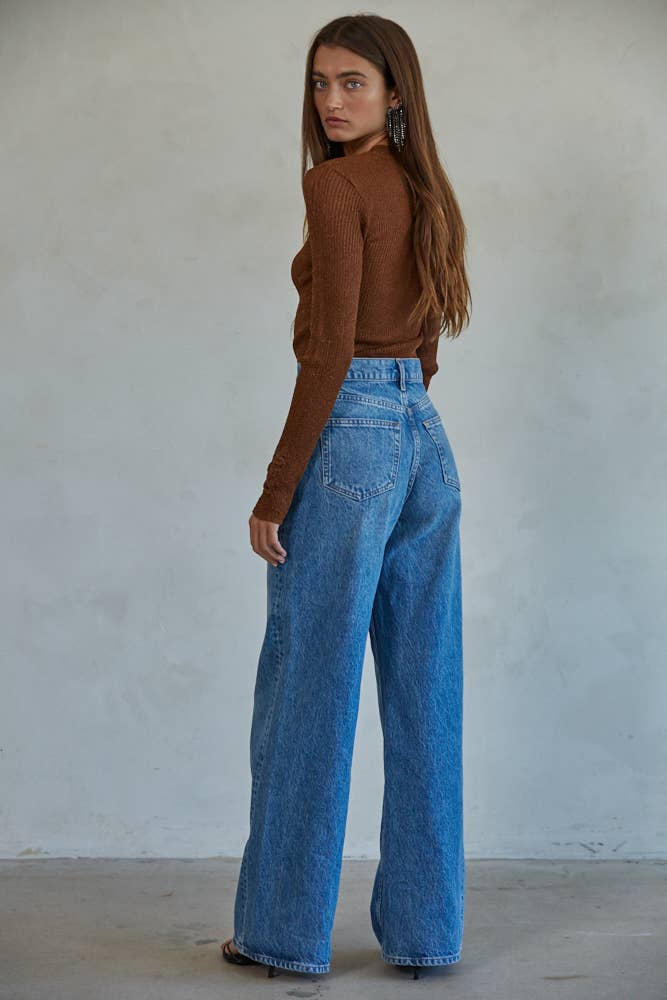 By Together – Großhandel Body – Damen – W1649 | Gerippter Body aus gestrickter Polyester-Lurex-Baumwolle2