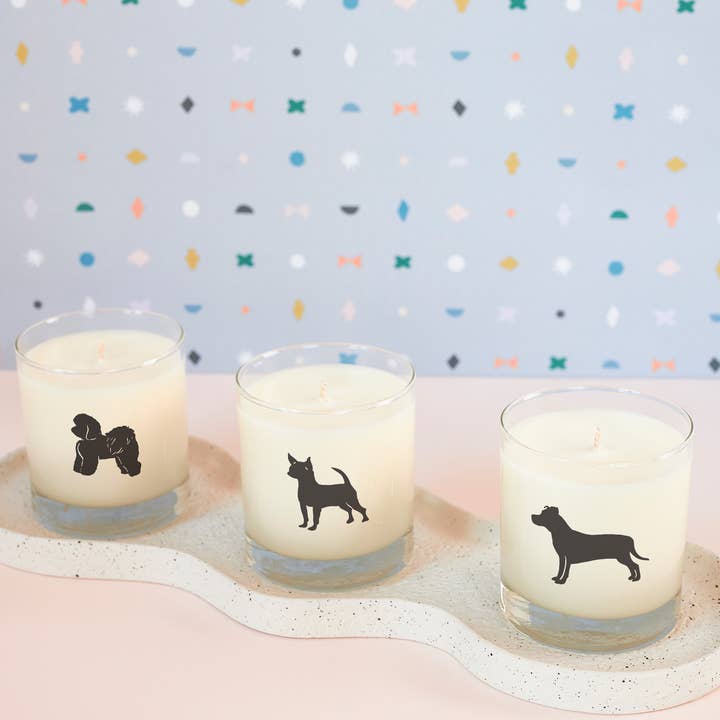 Scripted Fragrance - Wholesale Jar/Filled Candle - Chihuahua Dog Soy Candle in Drinking Glass Two-In-One Gift8
